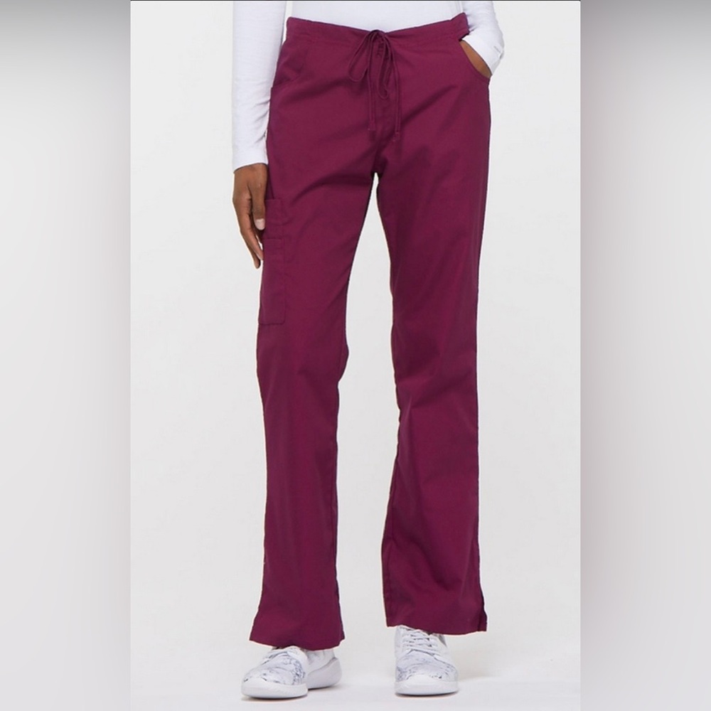 Dickies EDS Signature Moderate Flare 6 Pocket Cargo Scrub Pant Wine Size Large